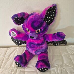 Build A Bear Workshop BAB Purple Black Starry Night Vampire Bat Plush 18"